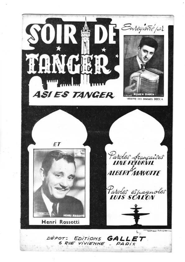 télécharger la partition d'accordéon Soir de Tanger (Asi es Tanger) (Orchestration) (Boléro) au format PDF