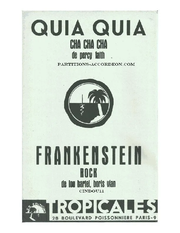 télécharger la partition d'accordéon Frankenstein (Orchestration Complète) (Rock) au format PDF