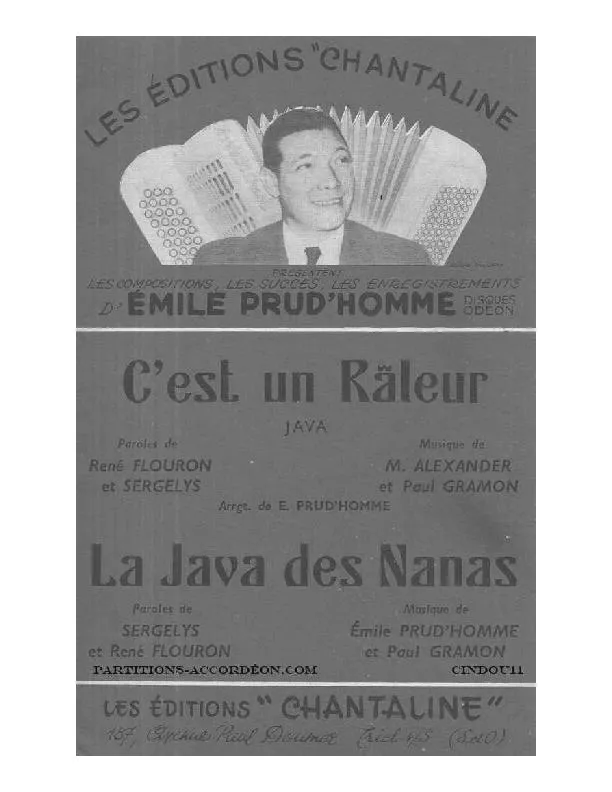 télécharger la partition d'accordéon C'est un râleur (Arrangement : Emile Prud'Homme) (Orchestration) (Java) au format PDF
