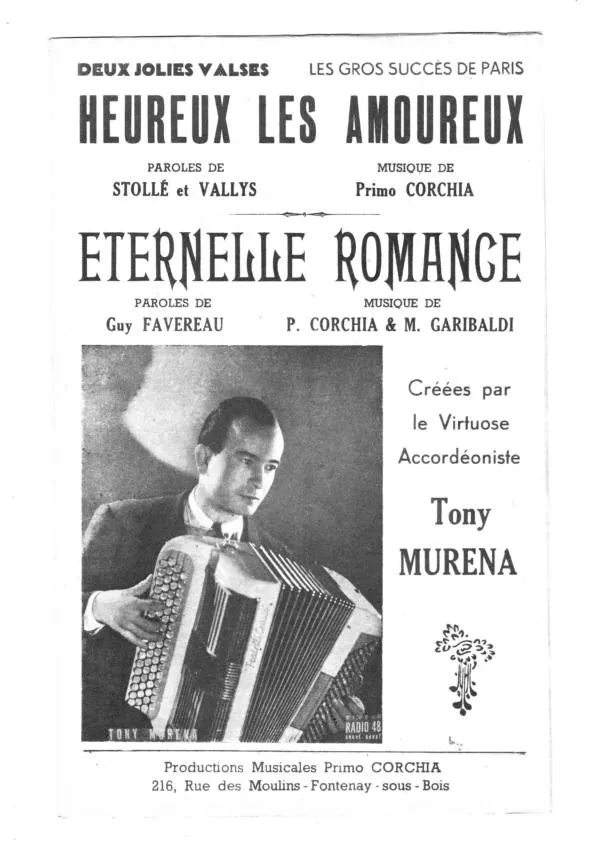 télécharger la partition d'accordéon Eternelle Romance (Valse Musette) au format PDF