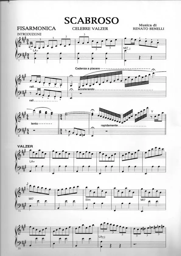 télécharger la partition d'accordéon Scabroso (Célèbre Valse) au format PDF
