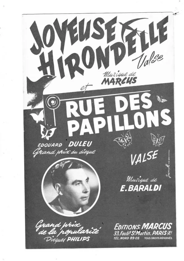 télécharger la partition d'accordéon Joyeuse Hirondelle (Valse Musette) au format PDF