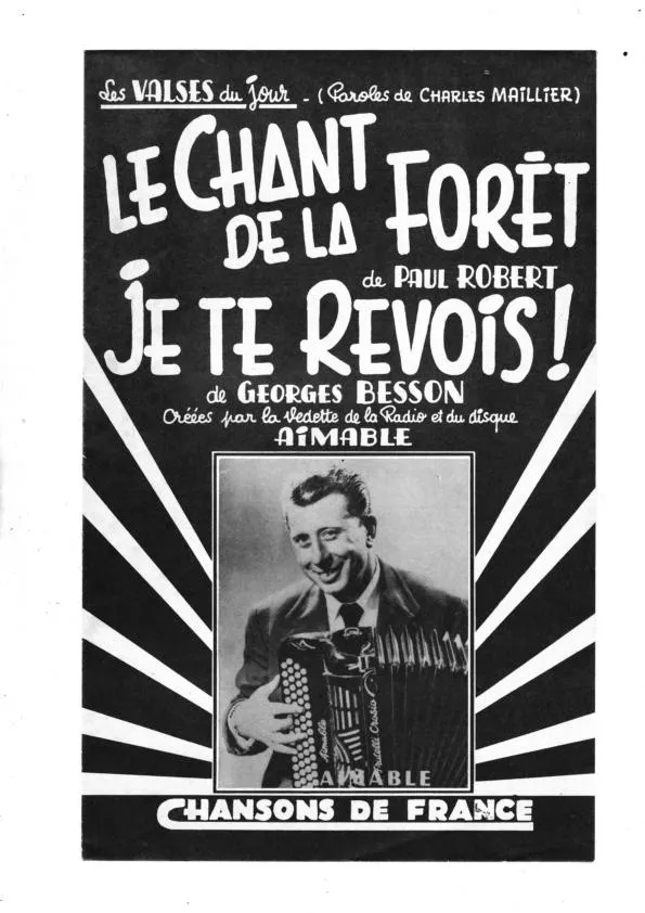 télécharger la partition d'accordéon Chant de la forêt (Valse Lente) au format PDF