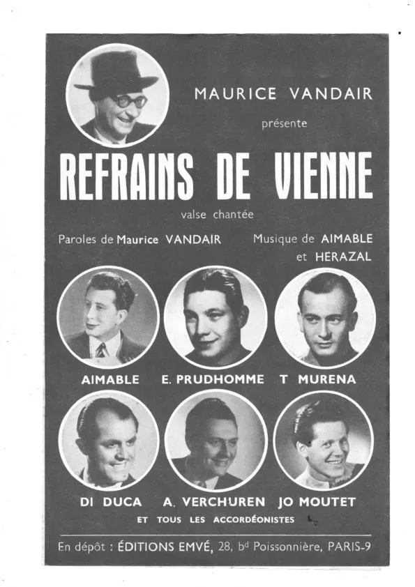 télécharger la partition d'accordéon Refrains de Vienne (Valse Chantée) au format PDF