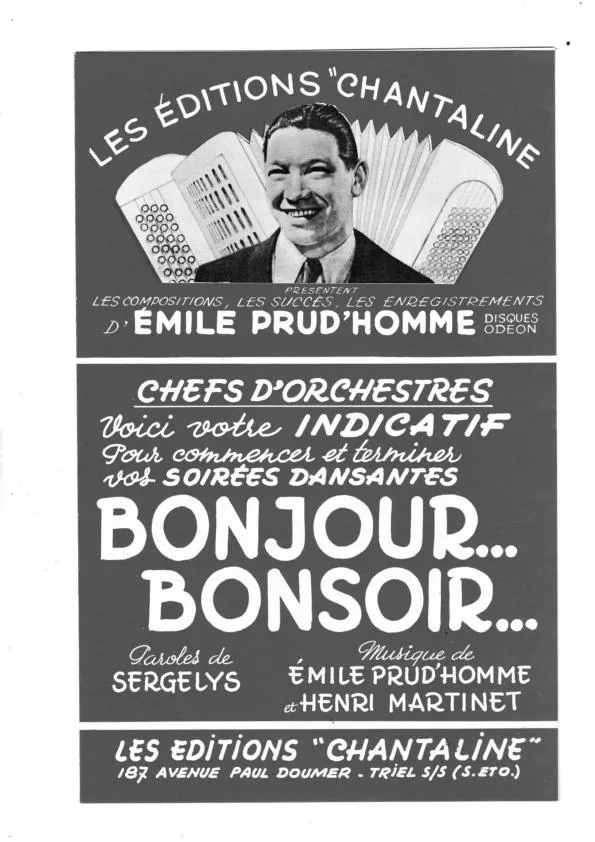 télécharger la partition d'accordéon Bonjour Bonsoir (Orchestration) (One Step) au format PDF