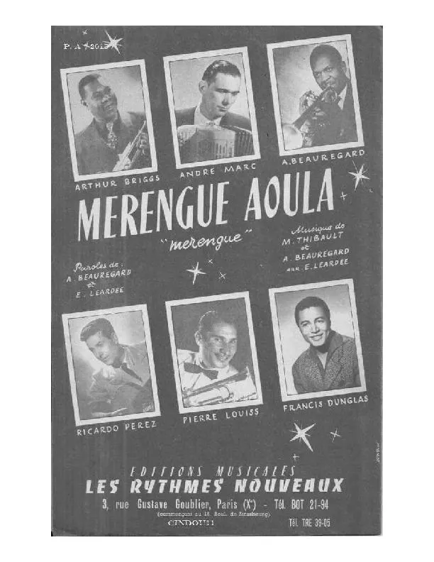 télécharger la partition d'accordéon Merengue Aoula (Orchestration) au format PDF