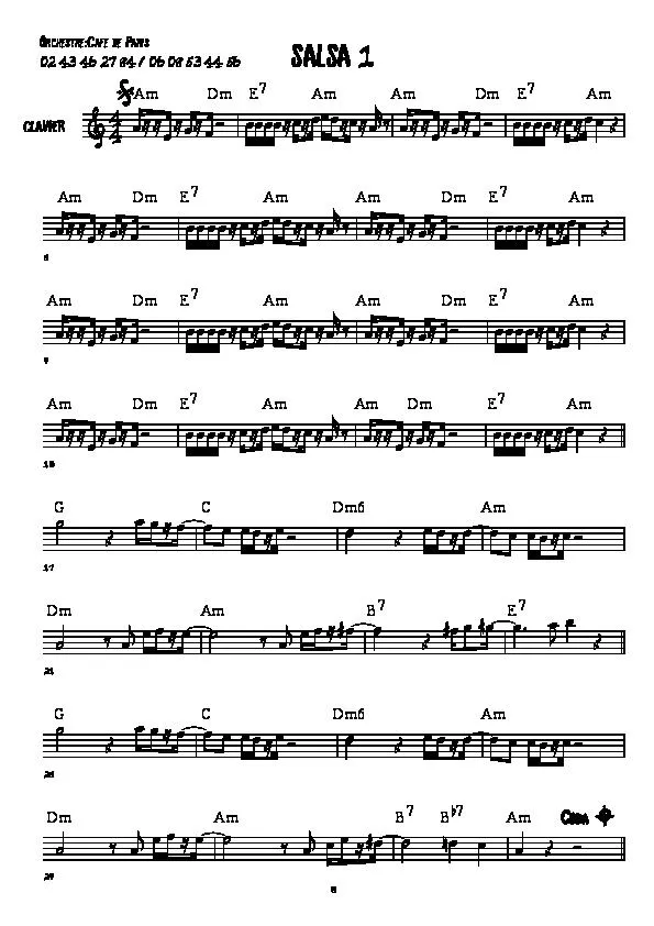 télécharger la partition d'accordéon Salsa 1 au format PDF
