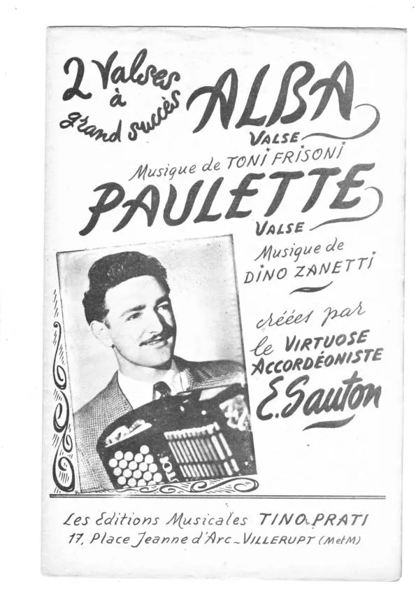 télécharger la partition d'accordéon Paulette au format PDF