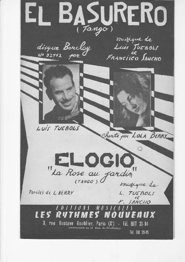 télécharger la partition d'accordéon Elogio (La rose au jardin) (Tango) au format PDF