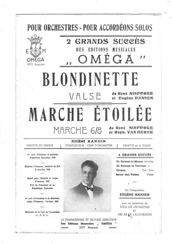 télécharger la partition d'accordéon Blondinette (Orchestration Complète) (Valse) au format PDF