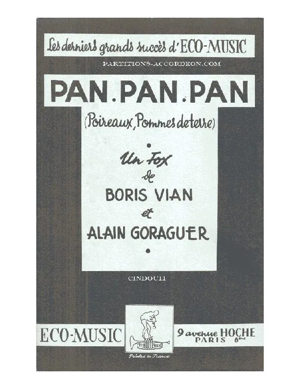 télécharger la partition d'accordéon Pan Pan Pan (Poireaux Pommes de terre) (Orchestration Complète) (Fox) au format PDF