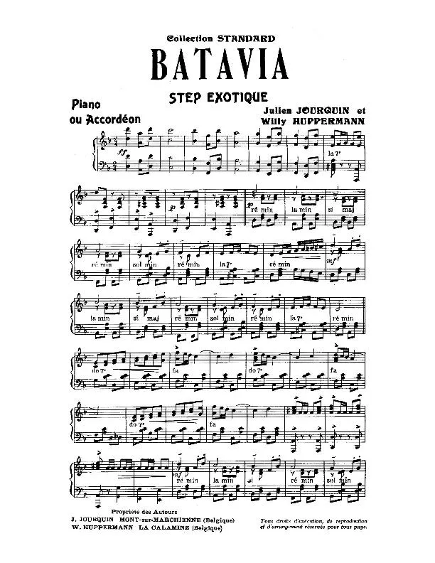 télécharger la partition d'accordéon Batavia (Step Exotique) au format PDF