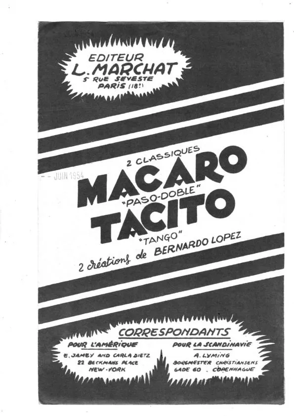 télécharger la partition d'accordéon Tacito (Orchestration) (Tango) au format PDF