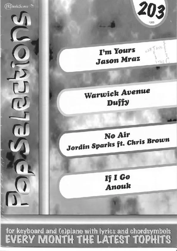 télécharger la partition d'accordéon Pop Sélections (Volume n°203) au format PDF