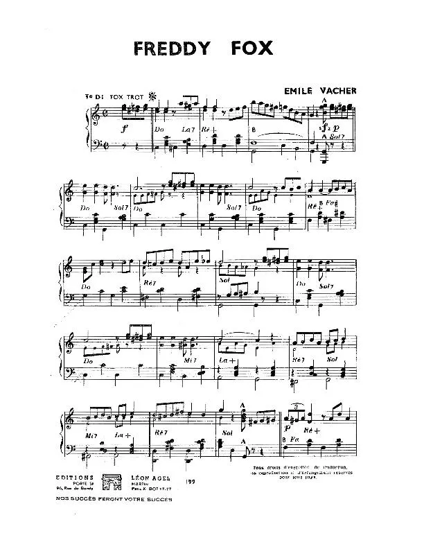 télécharger la partition d'accordéon Freddy Fox (Fox Trot) au format PDF