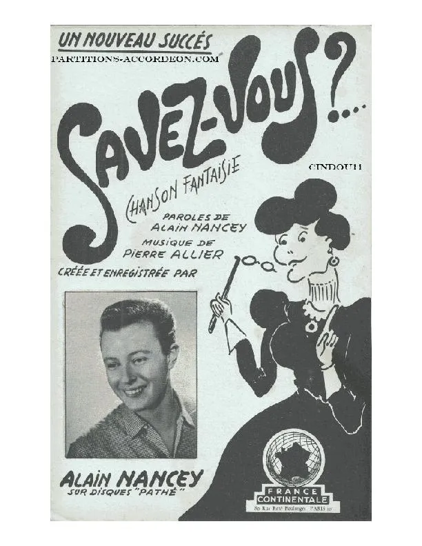 télécharger la partition d'accordéon Savez Vous (Chanson Fantaisie) (Fox Step) au format PDF