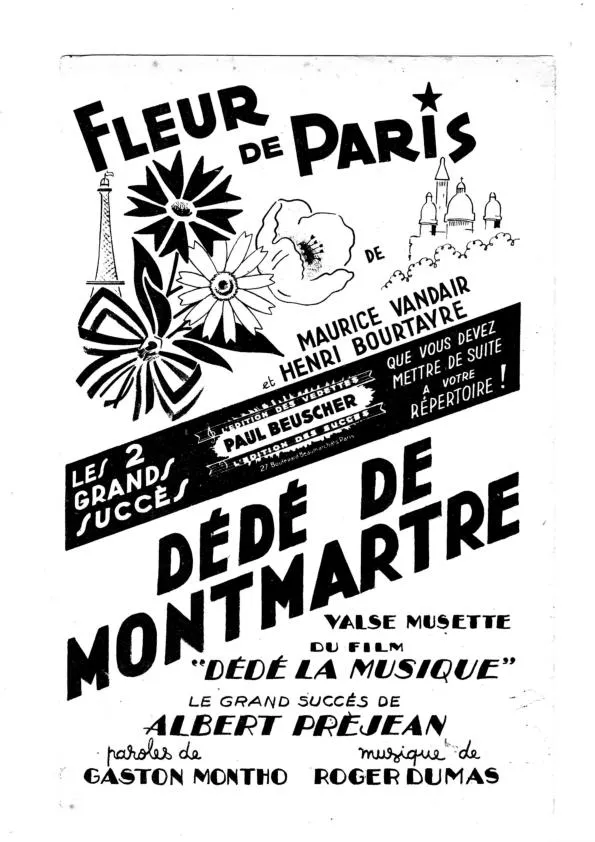 télécharger la partition d'accordéon Dédé de Montmartre au format PDF