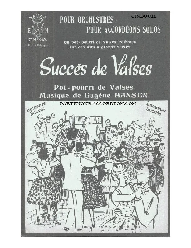 télécharger la partition d'accordéon Succès de Valses (Orchestration Complète) (Pot Pourri de Valses Célèbres) au format PDF