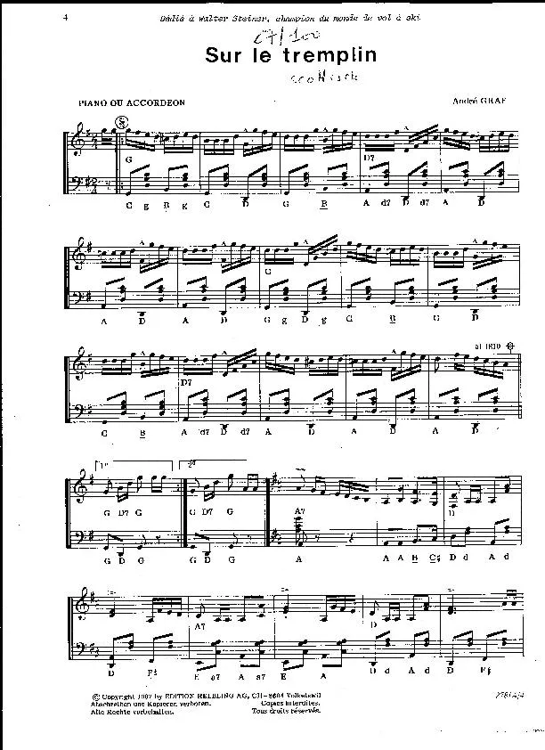télécharger la partition d'accordéon Sur le Tremplin (Scottich) au format PDF