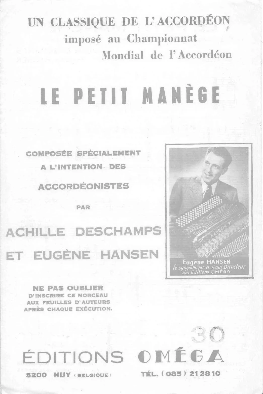 télécharger la partition d'accordéon Le petit Manège (Valse) au format PDF