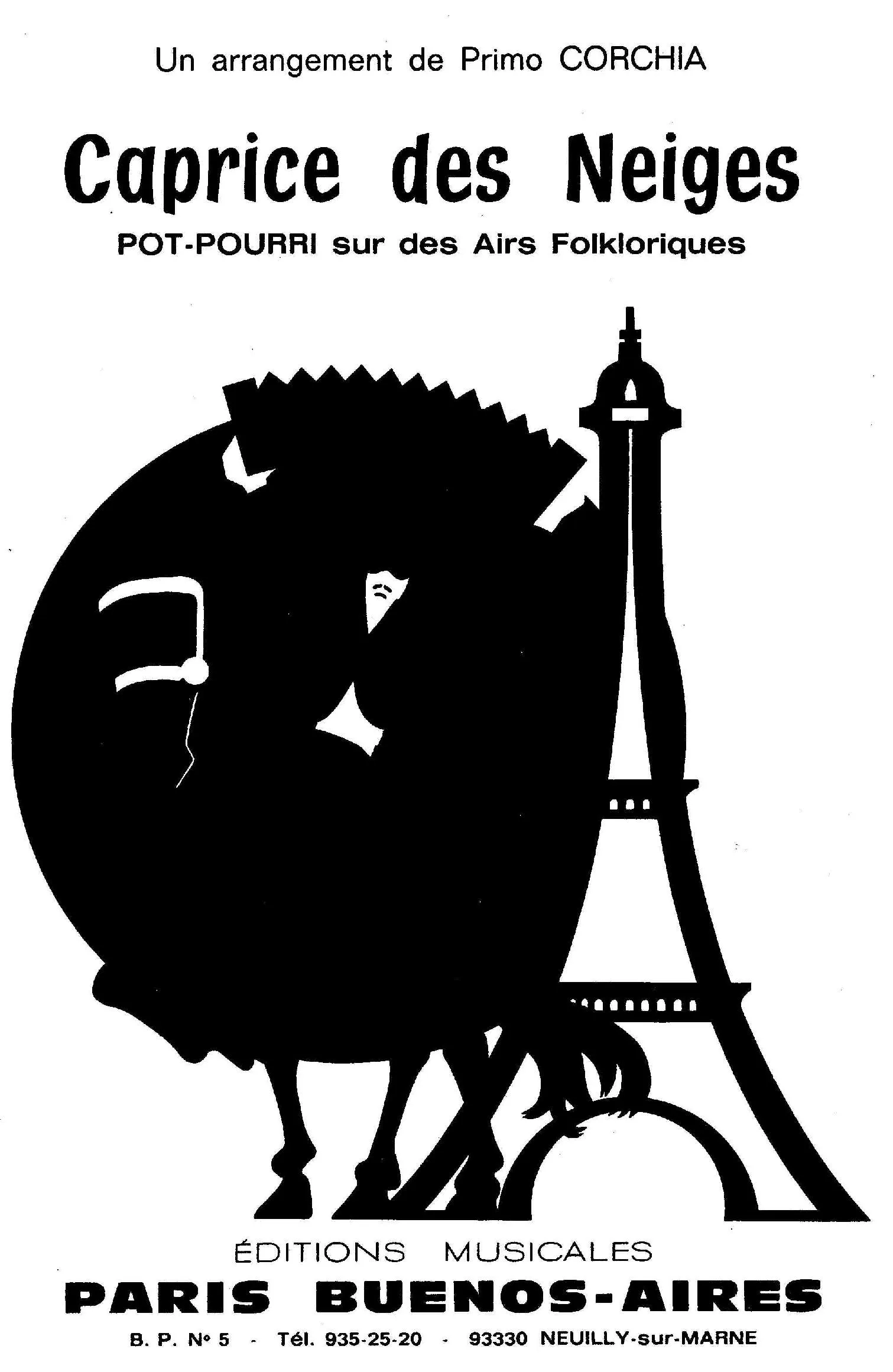 télécharger la partition d'accordéon Caprice des Neiges (Pot Pourri sur des Airs Folkloriques) (Valse) au format PDF