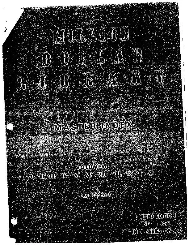 télécharger la partition d'accordéon Million Dollar Library (Masterindex 1 à 10) (Current & Standard Hits No Repeats) au format PDF