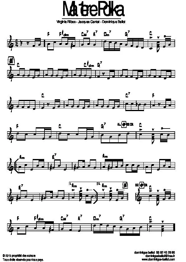 télécharger la partition d'accordéon Ma 1ère polka au format PDF