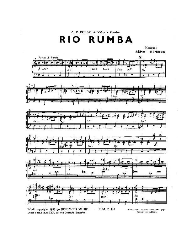 télécharger la partition d'accordéon Rio Rumba au format PDF