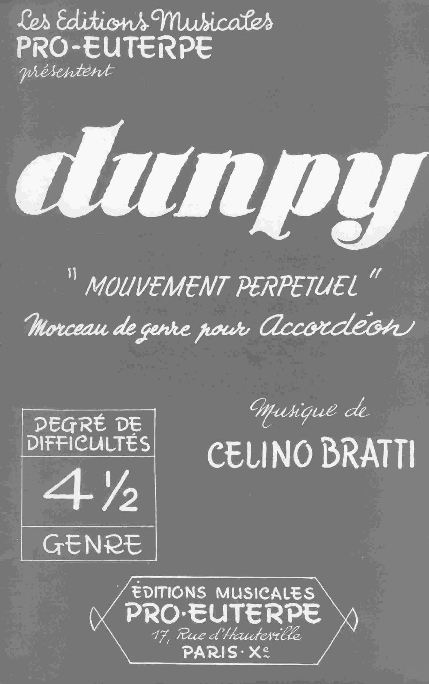 télécharger la partition d'accordéon Dunpy (Mouvement Perpétuel) au format PDF