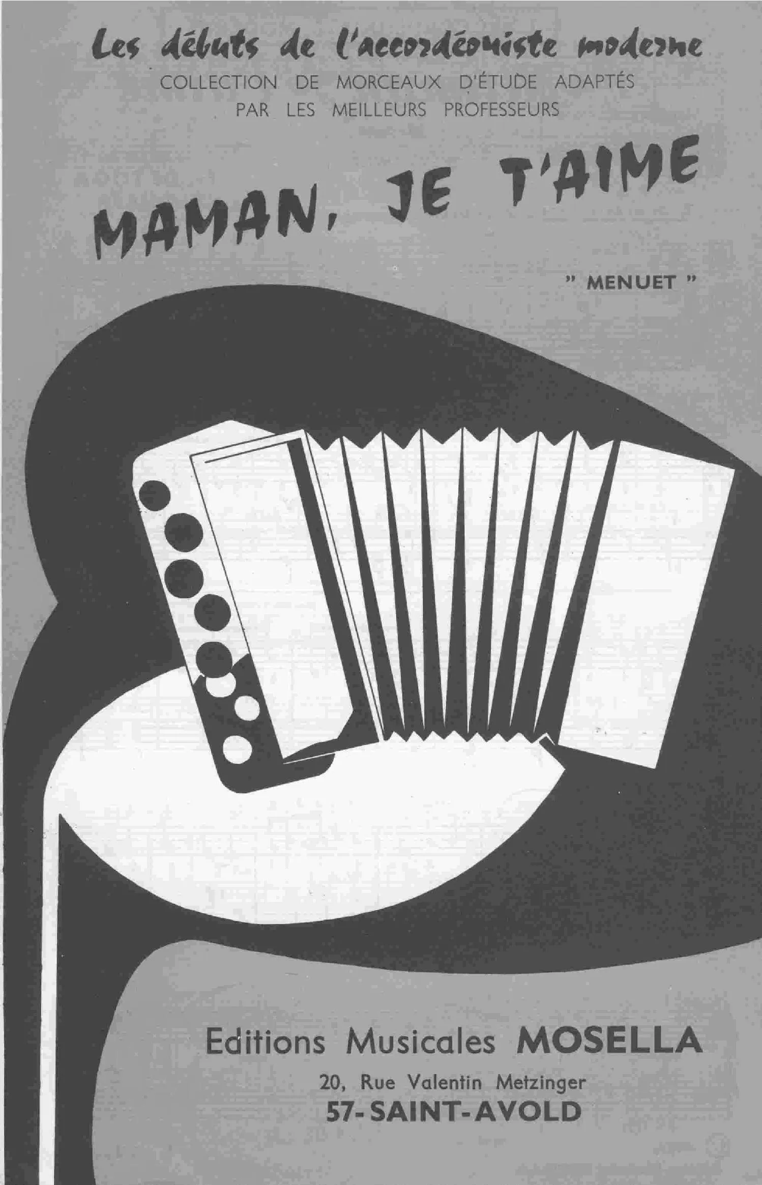 télécharger la partition d'accordéon Maman Je t'aime (Menuet) au format PDF