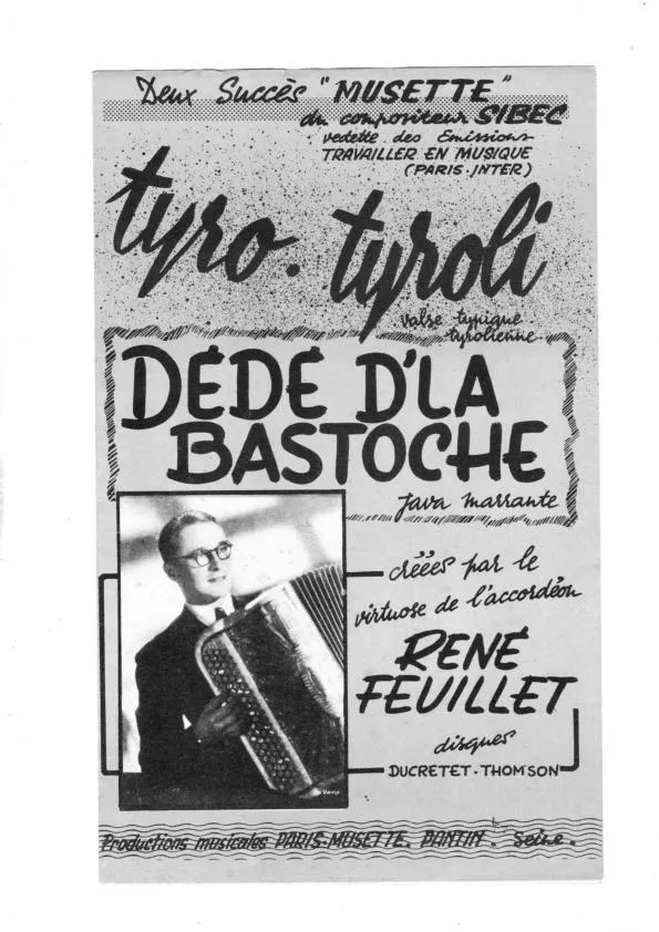 télécharger la partition d'accordéon Tyro Tyroli + Dédé d' la bastoche (Valse Tyrolienne + Java) au format PDF