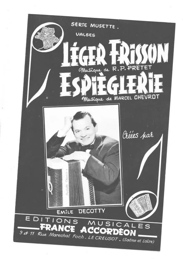 télécharger la partition d'accordéon Léger frisson + Envol Musette (Valse) au format PDF