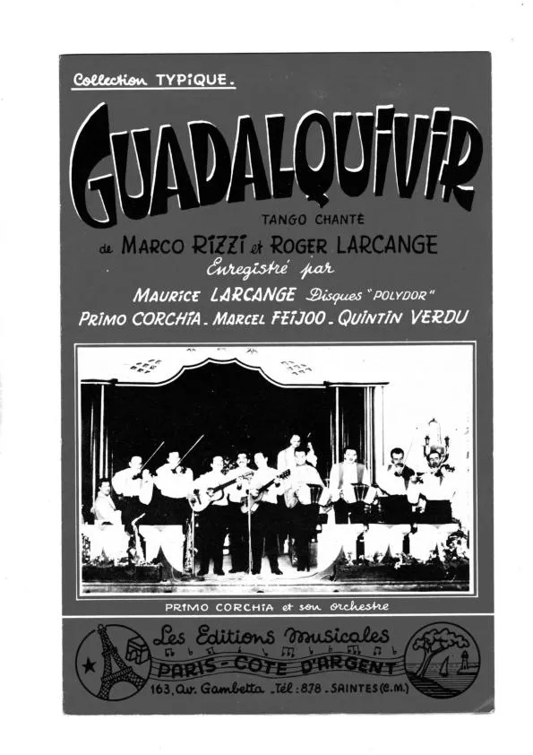 télécharger la partition d'accordéon Guadalquivir (Arrangement : Dino Margelli) (Orchestration Complète) (Tango) au format PDF