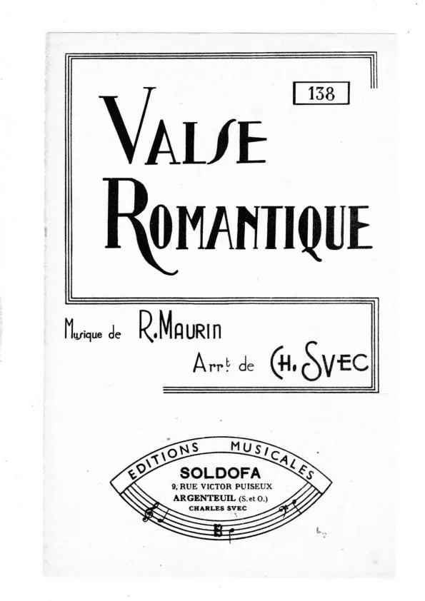 télécharger la partition d'accordéon Valse Romantique (Arrangement : Charles Svec) au format PDF