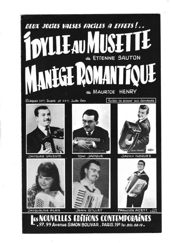télécharger la partition d'accordéon Idylle au musette (Valse Musette) au format PDF