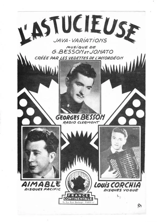 télécharger la partition d'accordéon L'astucieuse (Arrangement : Marcel Camia) (Java à Variations) au format PDF