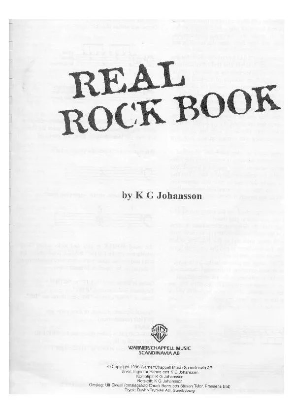 télécharger la partition d'accordéon Real Rock Book by K G Johansson au format PDF