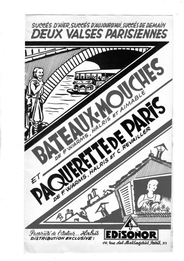 télécharger la partition d'accordéon Bateaux Mouches (Valse 1900) au format PDF
