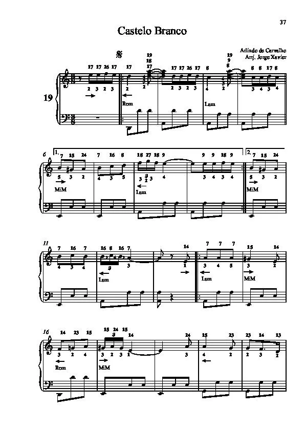 télécharger la partition d'accordéon Castelo Branco (Arrangement : Jorge Xavier) au format PDF
