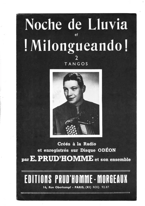 télécharger la partition d'accordéon Noche de Lluvia (Tango) au format PDF