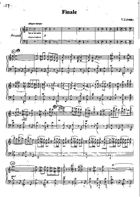 télécharger la partition d'accordéon Omaggio ad Astor Piazzolla (Concert for Accordion and Orchestra) (Partie 3 : Finale) au format PDF