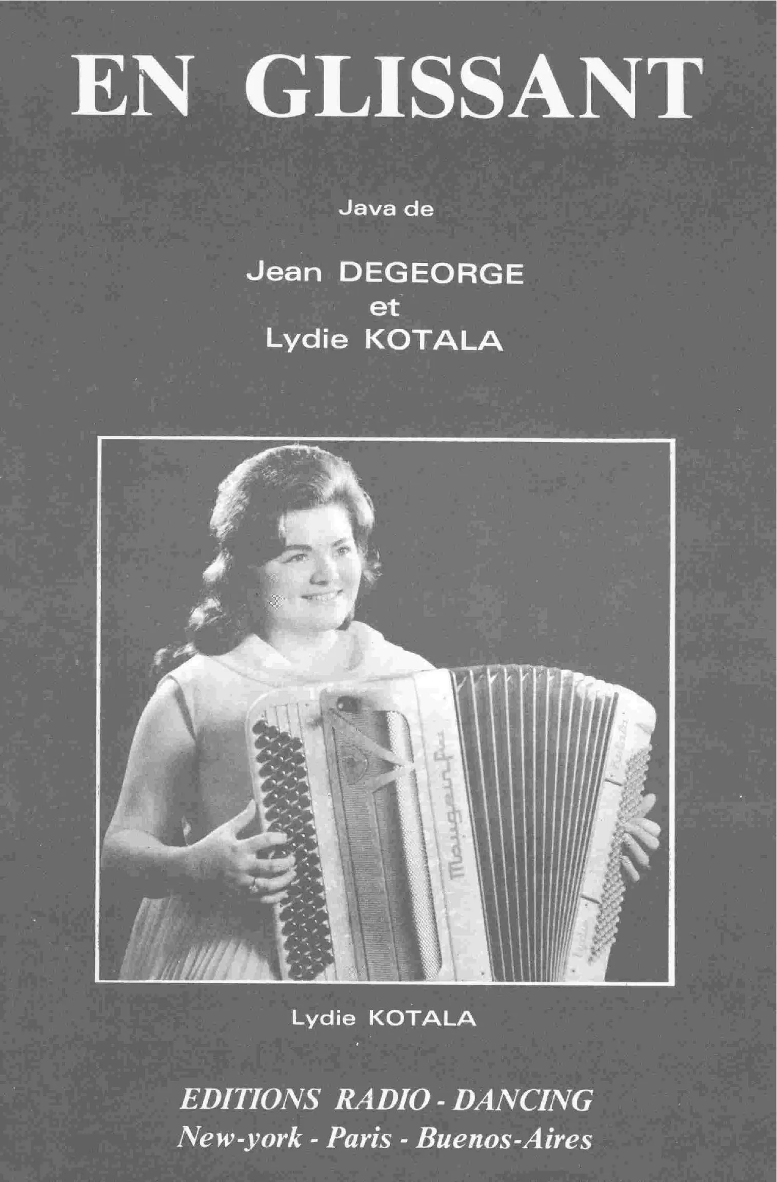 télécharger la partition d'accordéon En Glissant (Java) au format PDF