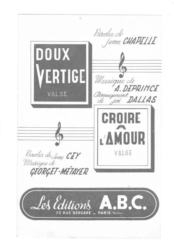 télécharger la partition d'accordéon Croire à l'amour (Valse) au format PDF