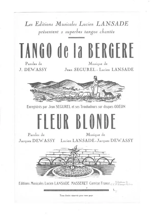 télécharger la partition d'accordéon Fleur Blonde (Orchestration) (Tango Chanté) au format PDF