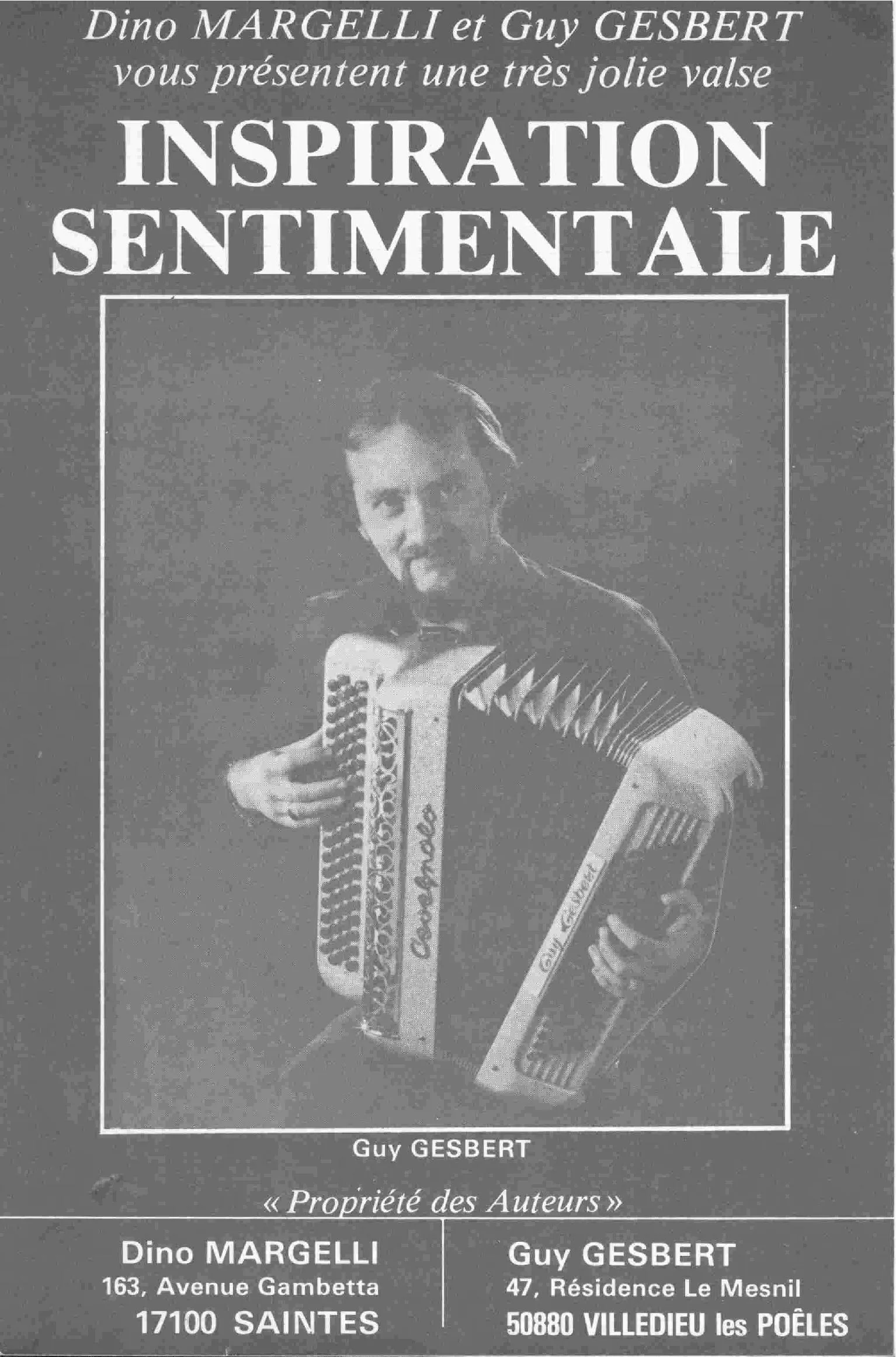 télécharger la partition d'accordéon Inspiration Sentimentale (Valse) au format PDF