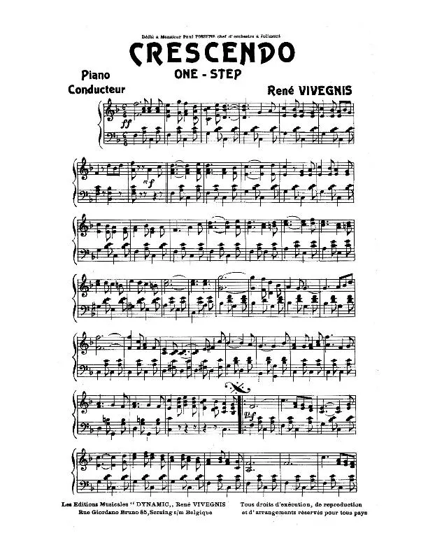 télécharger la partition d'accordéon Crescendo (One Step) au format PDF