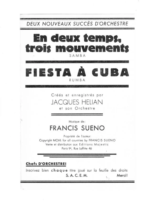 télécharger la partition d'accordéon Fiesta à Cuba (Orchestration Complète) (Rumba) au format PDF