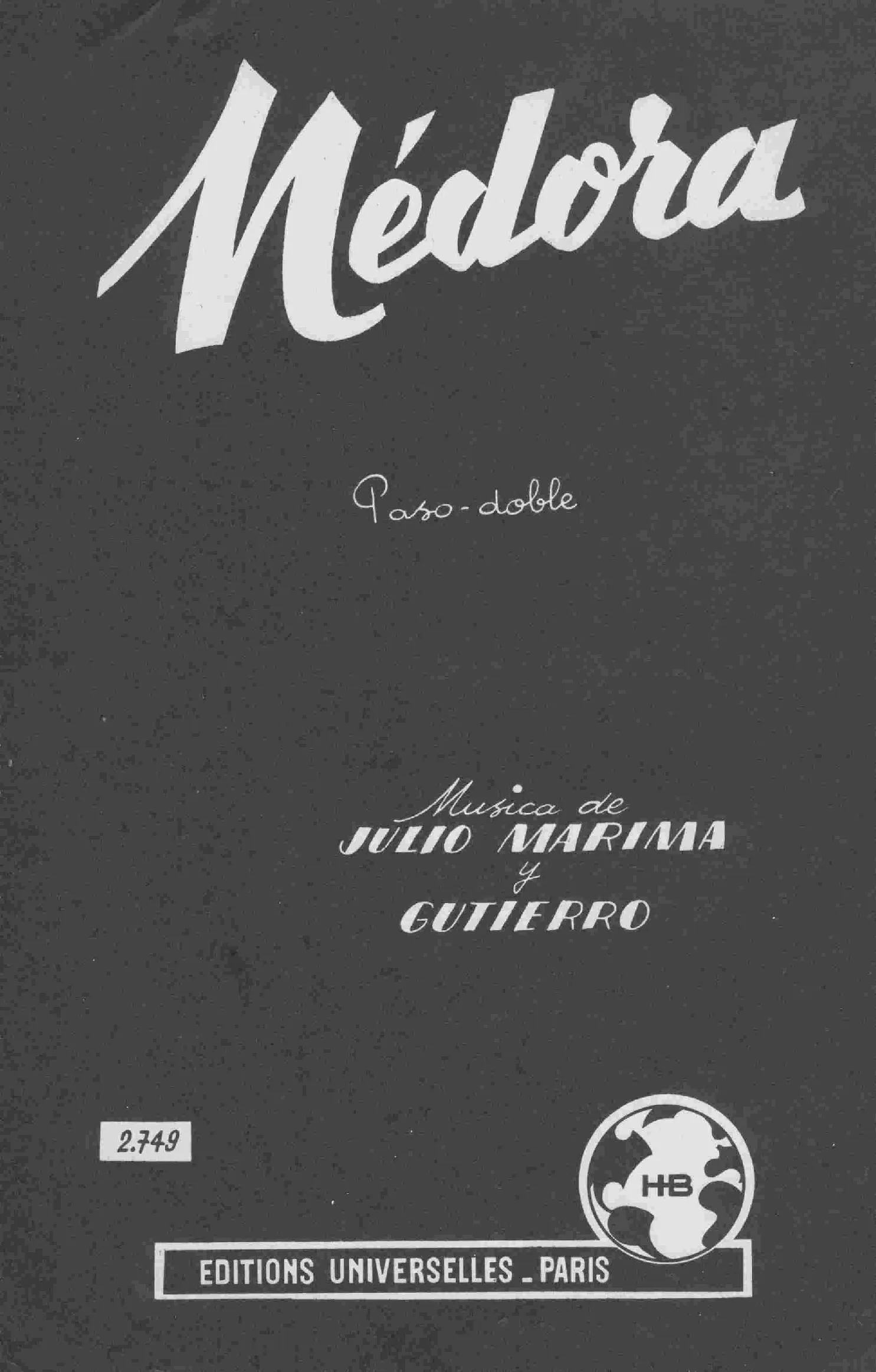 télécharger la partition d'accordéon Médora (Orchestration) (Paso Doble) au format PDF