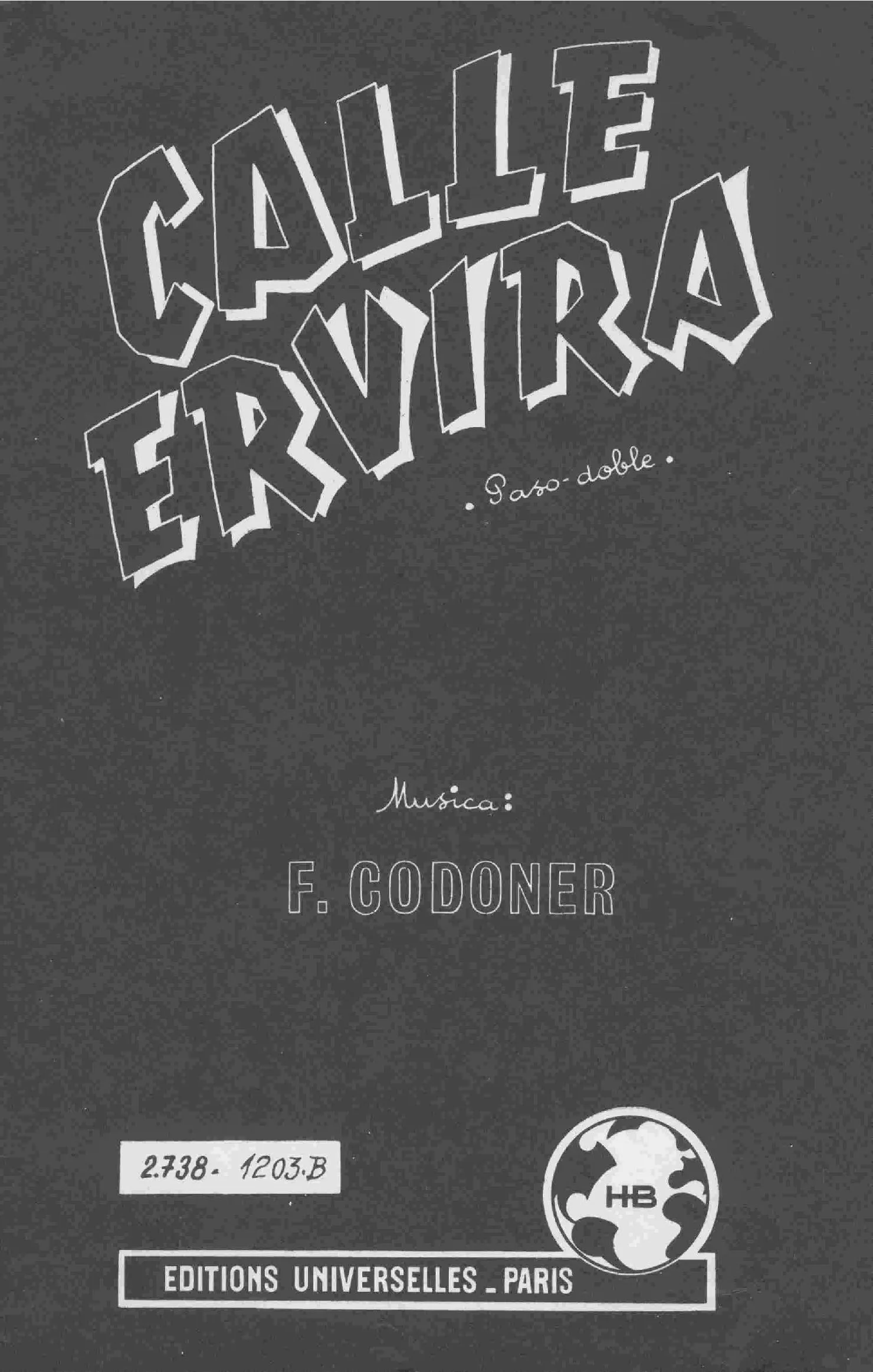télécharger la partition d'accordéon Calle Ervira (Orchestration) (Paso Doble) au format PDF