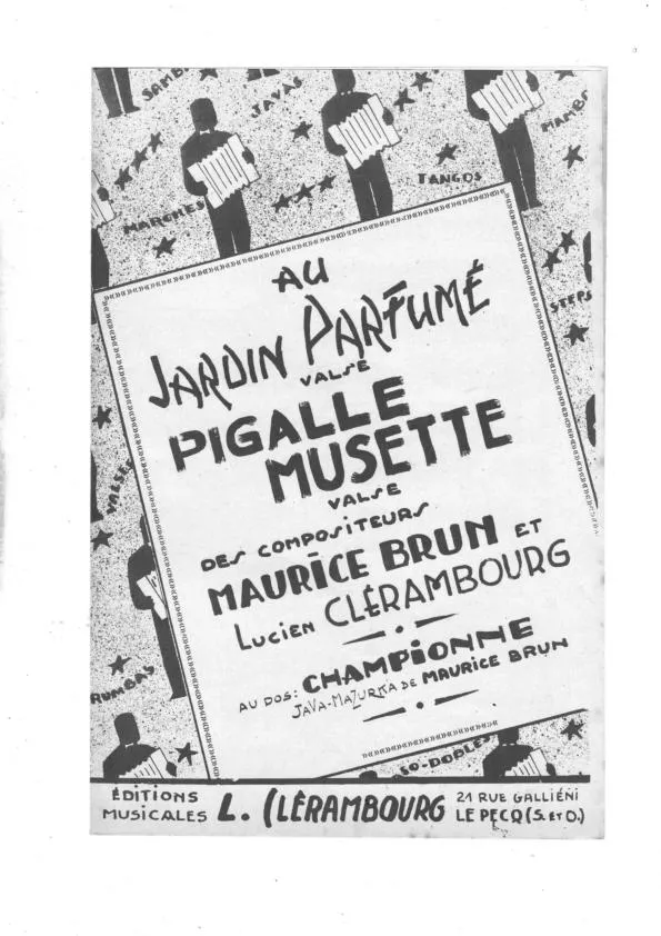 télécharger la partition d'accordéon Pigalle Musette (Valse) au format PDF
